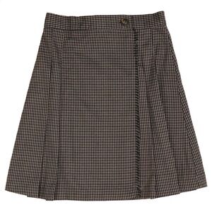 Belati Girls Houndstooth Plaid Skirt Pleated Academia Preppy Kids Size 10 Modest